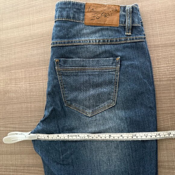 Esprit - Smart Straight Distressed Dark Blue Jeans - Size 32 - Picture 9 of 14